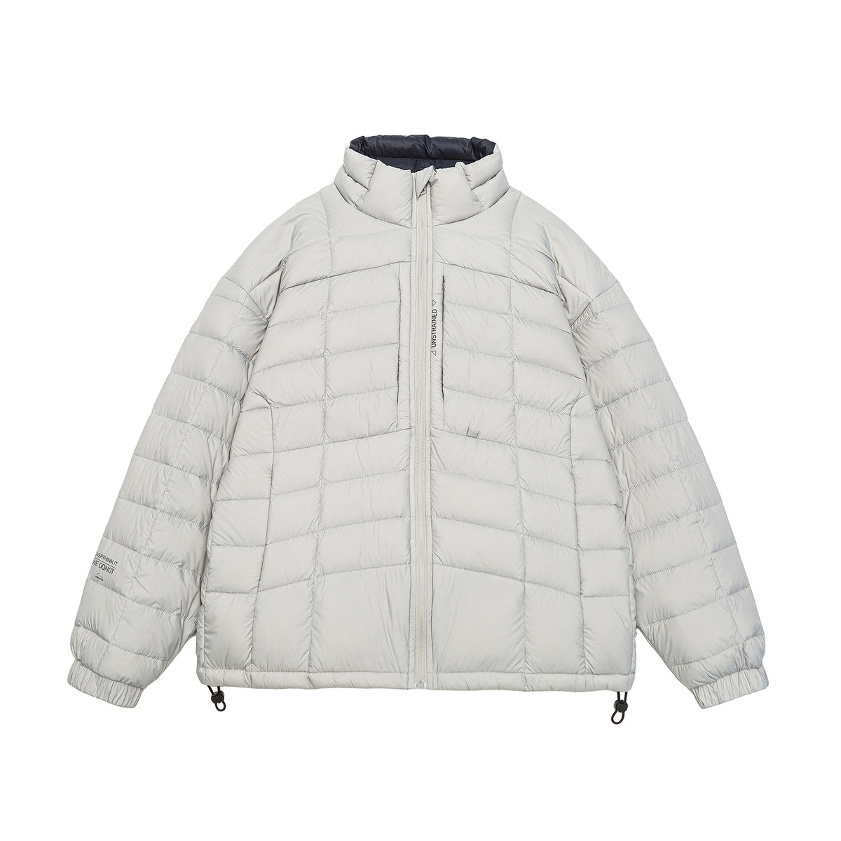 Men's short quilted insulation jacket with high stand-up collar and drawstring hem EVA-US