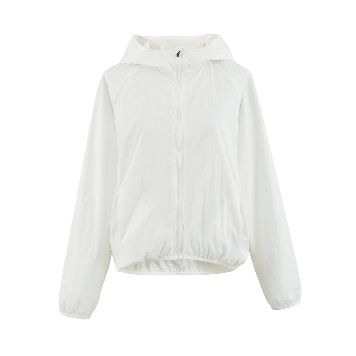 Women's Ultralight Hooded Windbreaker with Extended Back Hem and Elastic Hem EVA-US