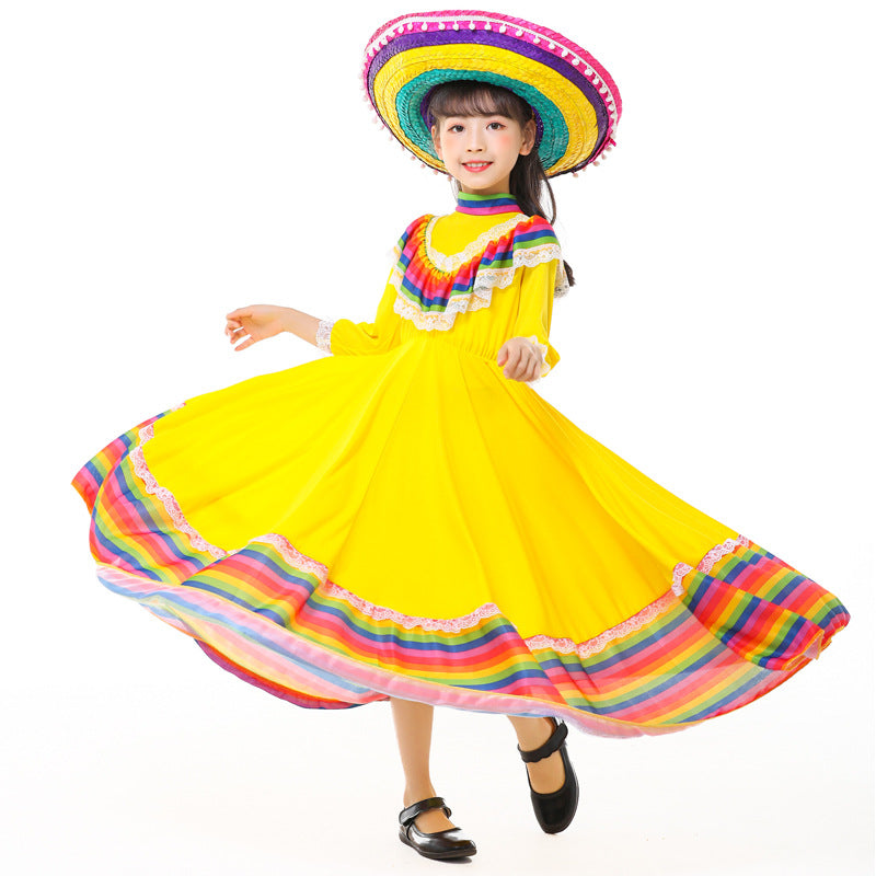 Girls colorful party dress EVA-US