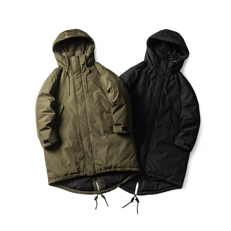 Men Waterproof Thermal Parka with Extended Back and Hood EVA-US