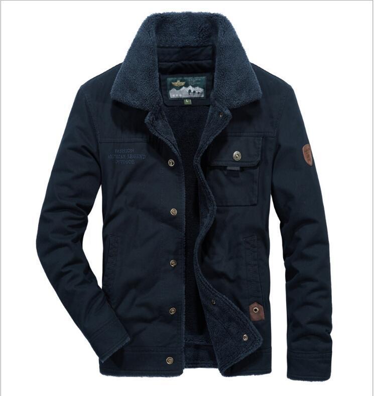 Men's canvas transition jacket with ribbed collar, concealed zip and checkered lining EVA-US