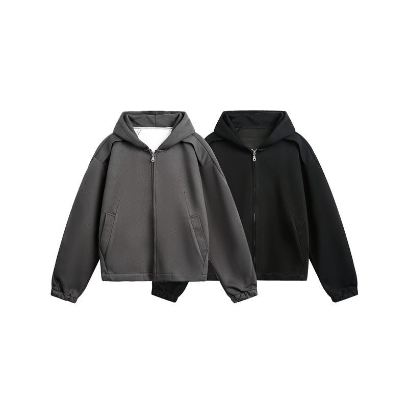 Unisex Lightly padded hooded zip jacket in boxy cut EVA-US