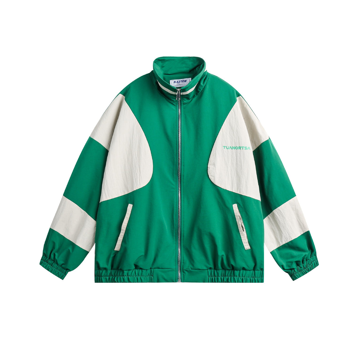 Unisex Boxy-Colorblock-Training Jacket with high stand-up collar EVA-US