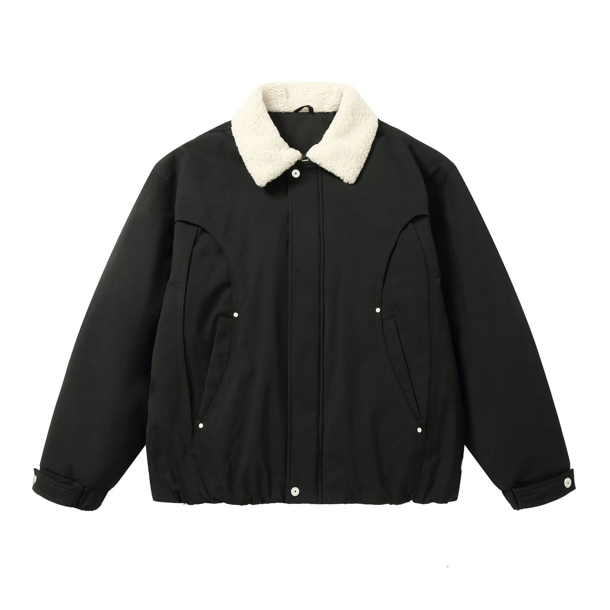 Men's Short Blouson with Sherpa Collar and Utility Pockets EVA-US