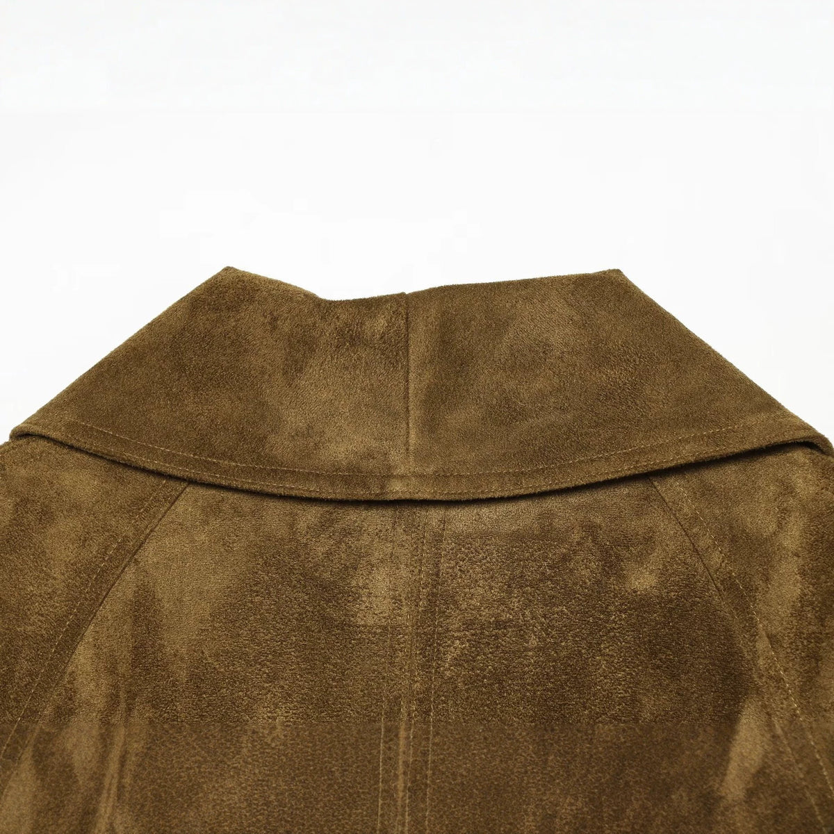 Women's Tailored Velvet Look Wrap Coat with Shawl Collar and Tied Belt EVA-US