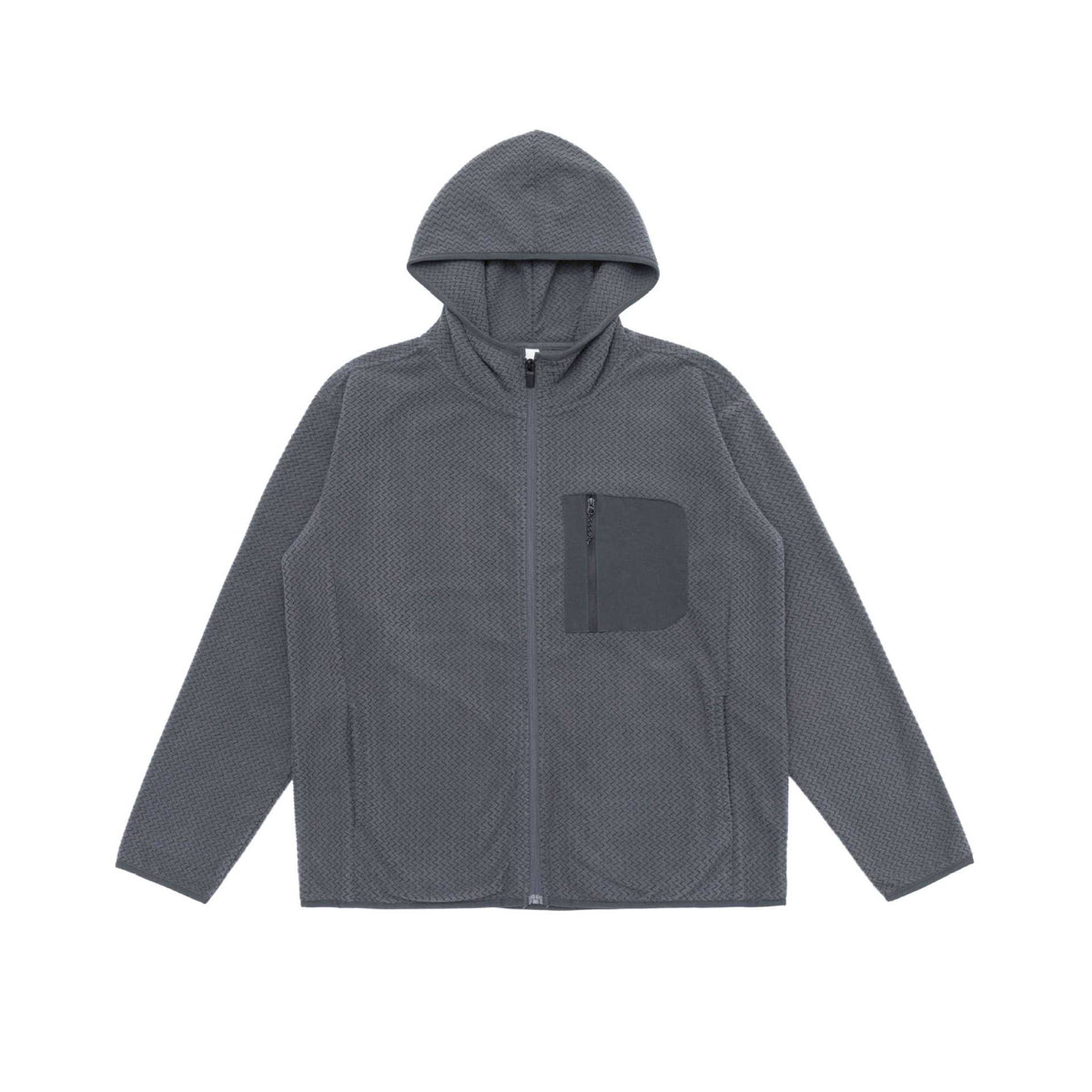 Unisex Structured Hoodie with Full Zip and Chest Zip Pocket EVA-US