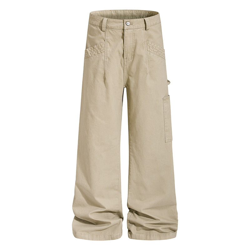 Women's Wide Cargo Palazzo Pants with Utility Pockets, High Waist and Casual Culotte Cut EVA-US
