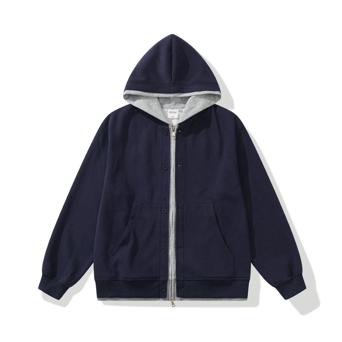 Unisex Boxy-Hooded Zip Jacket made of French Terry EVA-US
