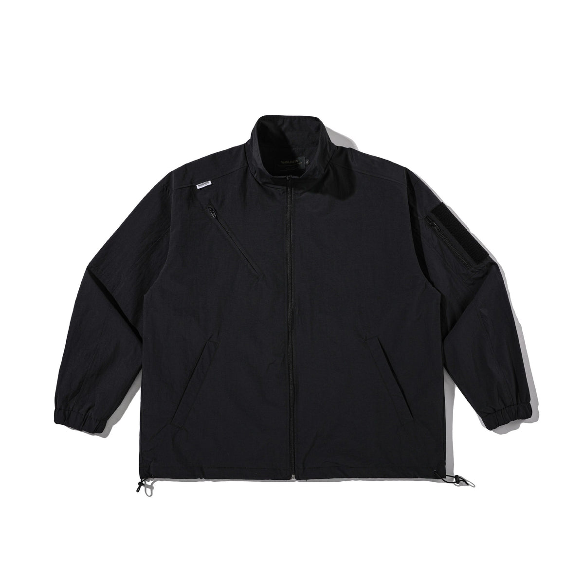 Unisex Lightweight Technical Wind Parka with Drawstring, Zipper Pockets and Sleeve Utility Pocket EVA-US