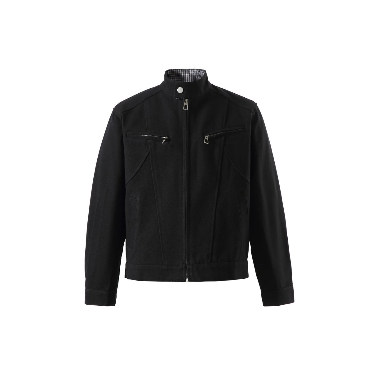 Men's short jacket with stand-up collar and zip pockets EVA-US