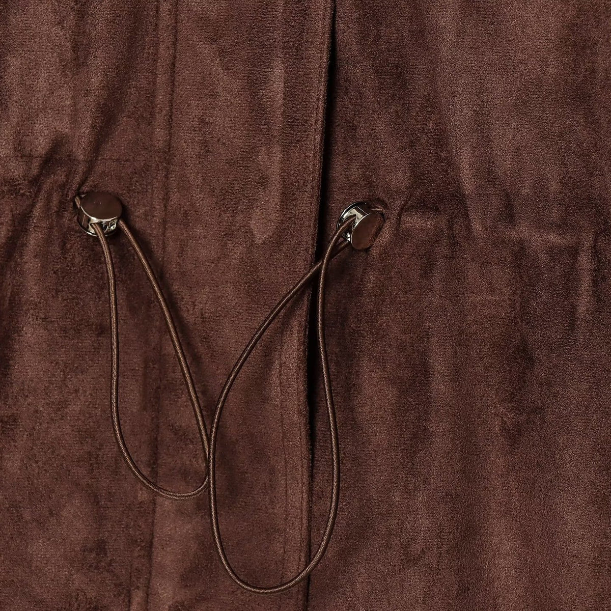 Ladies short jacket in field style made of suede leather look with stand-up collar, chest pockets, and drawstring EVA-US