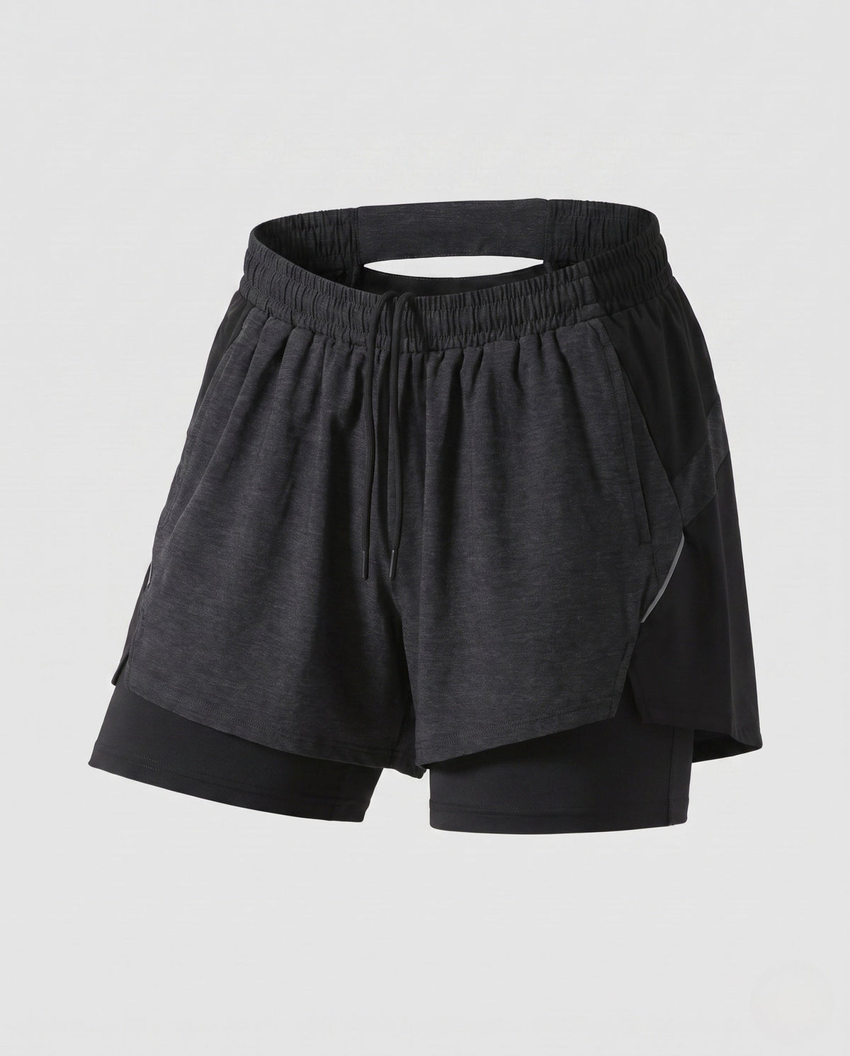 Women's sporty running shorts with innovative Möbius band and breathable inserts