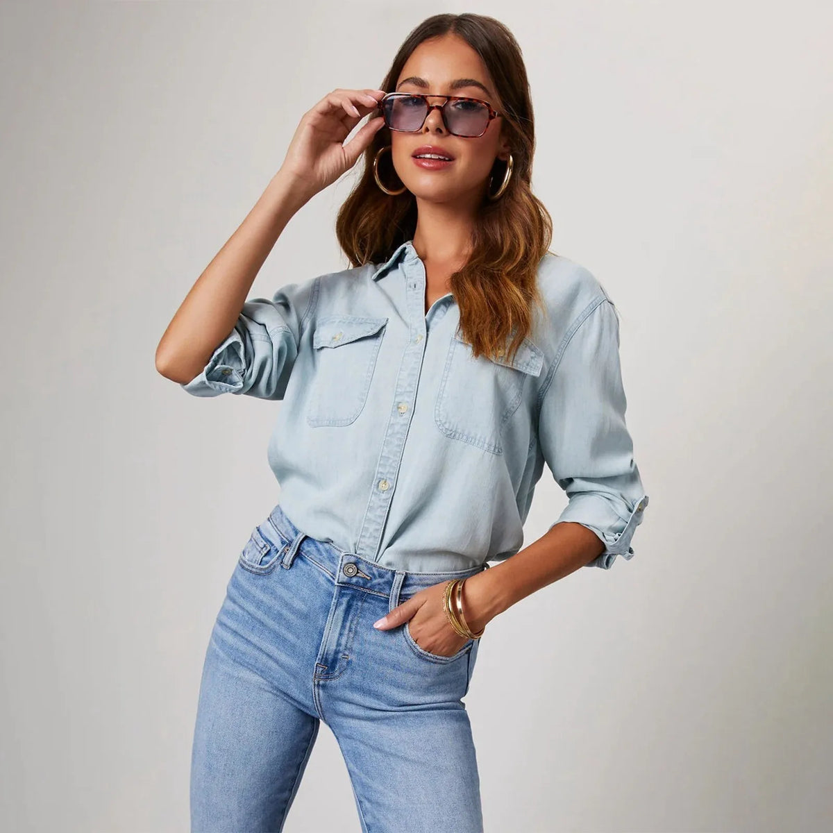 EVA-US | Light Denim Shirts