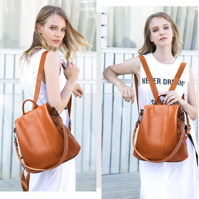EVA-US | Anti-Theft Leather Backpack