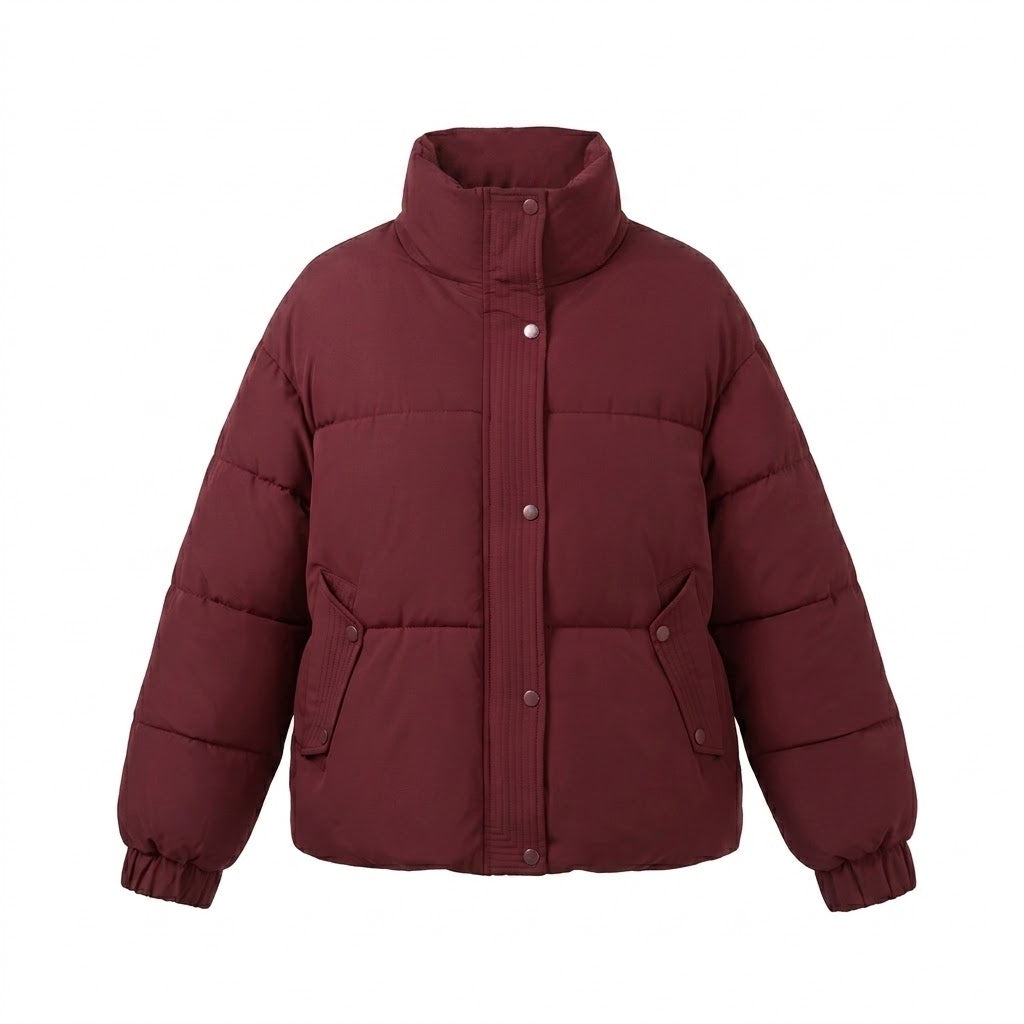 Ladies nan short urban quilted jacket with hood insert, flap pockets, and soft thermal lining