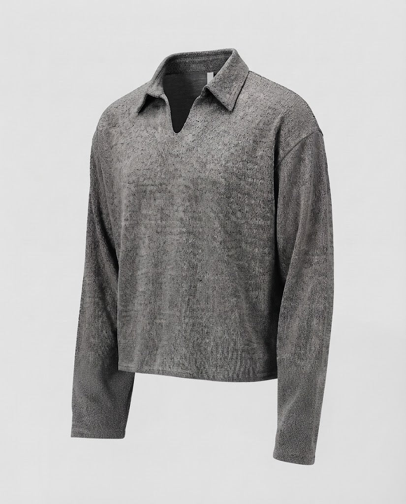 Men's Sporty Sweater with V-Neck EVA-US
