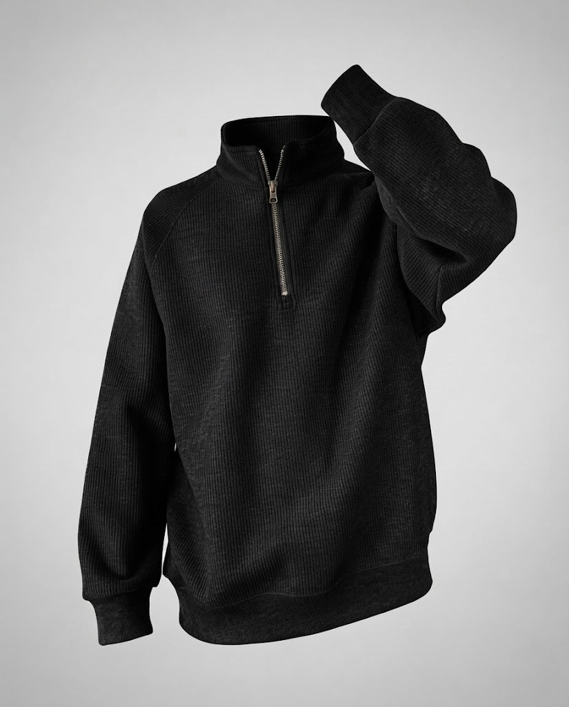Men's Urban Stand-Up Collar Pullover with Zip EVA-US