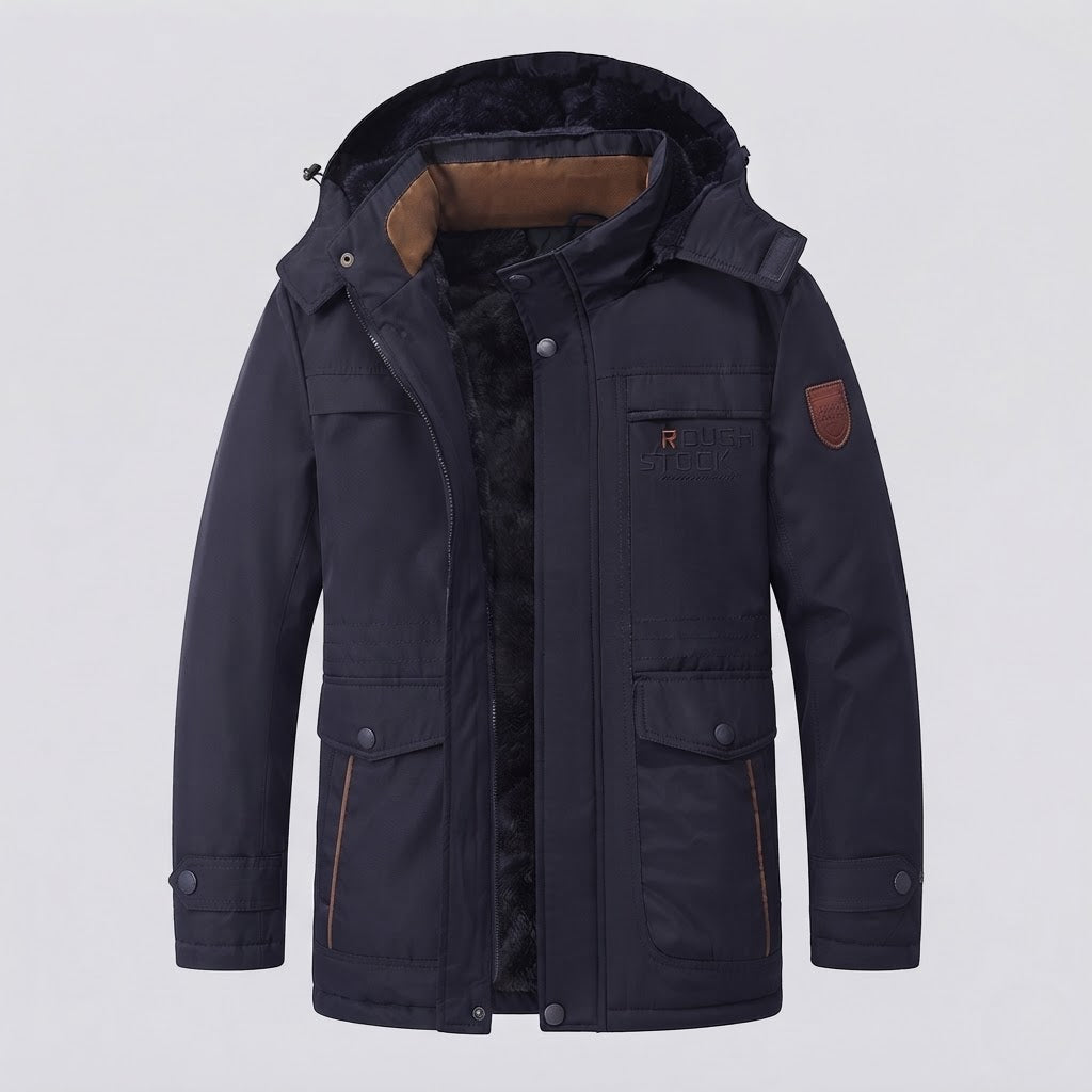Men's Waterproof Outdoor Jacket with Removable Hood EVA-US