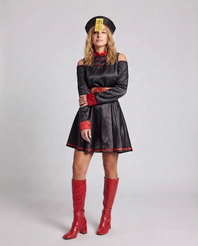 Women's Stylish Costume in Asian Design with Elegant Details EVA-US