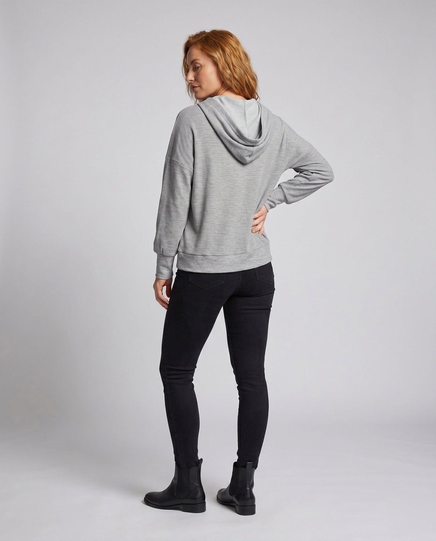 Ladies hoodie with elegant button placket by - Chichicherry