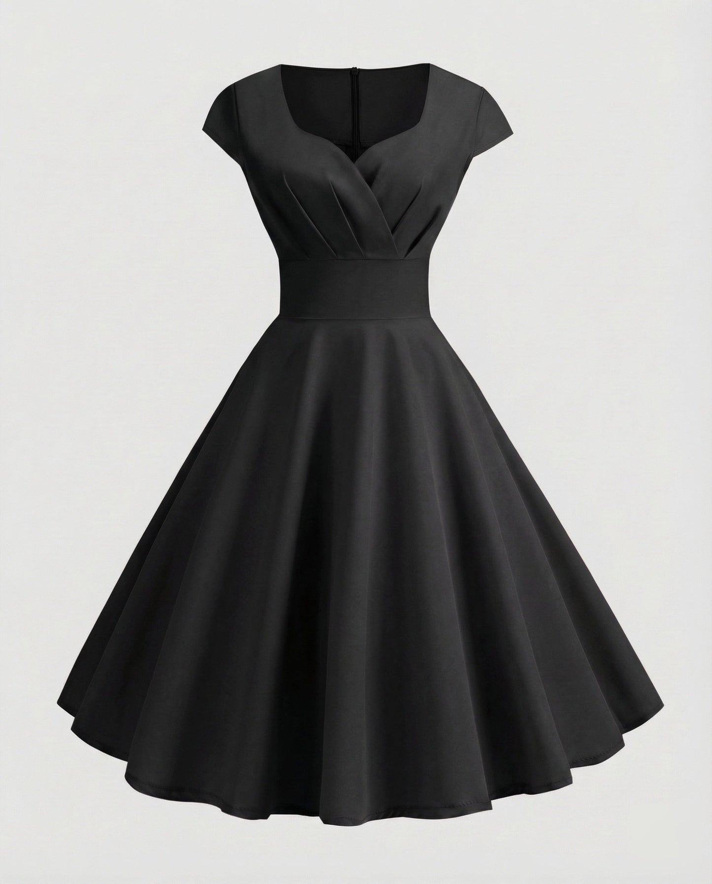Women's Retro Swing Dress Tailored Corset - Black colorway