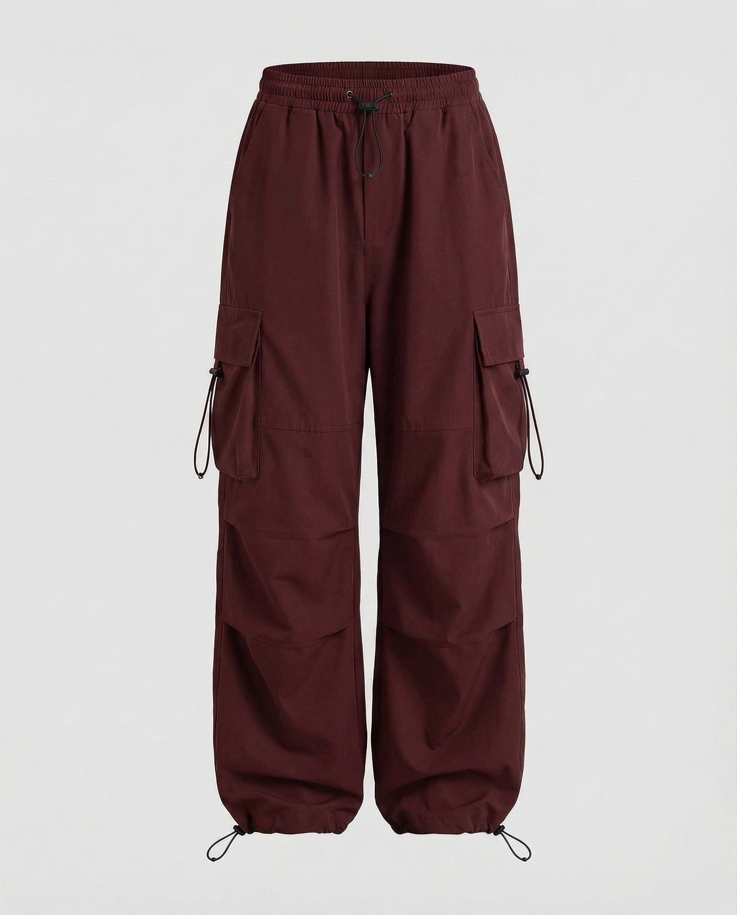 Women's Utility Street Pants with Patch Pockets - Wine Red colorway