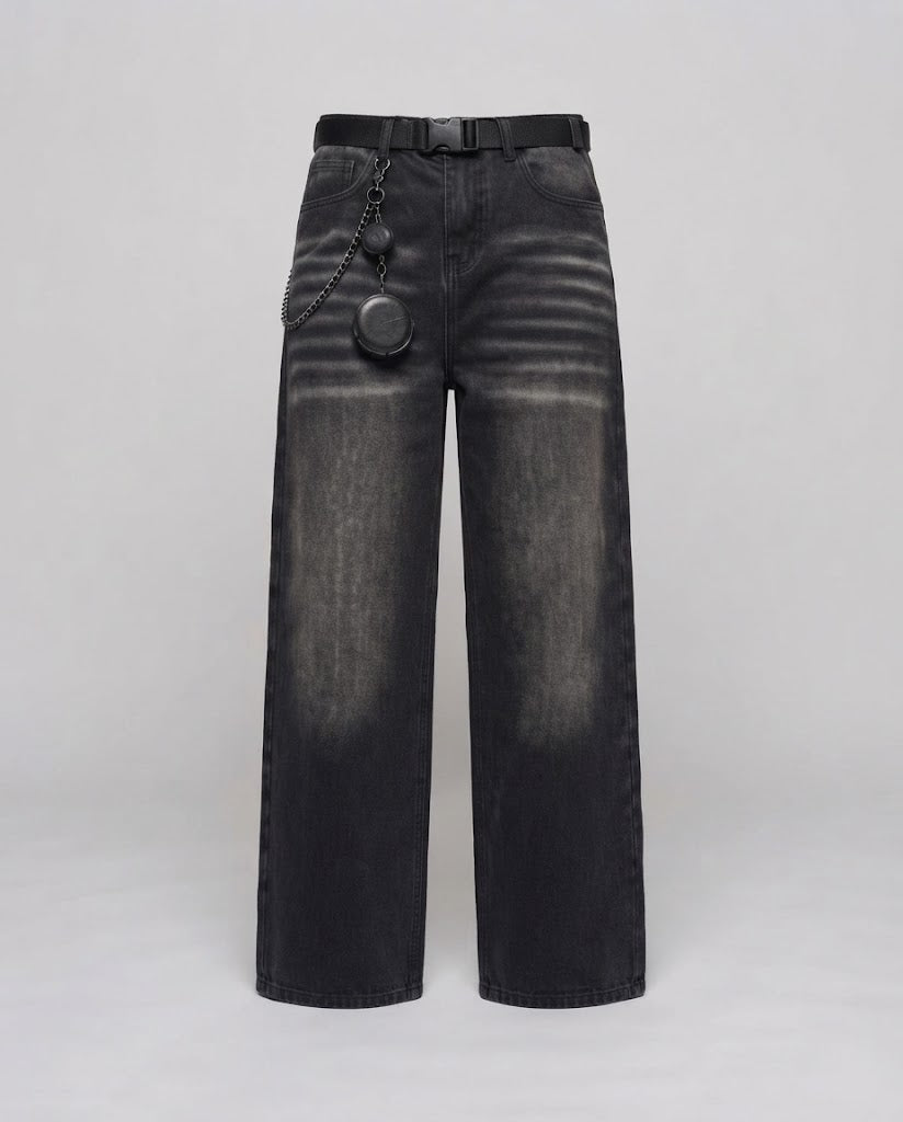 Women Wide-Cut Jeans with Extravagant Applications EVA-US