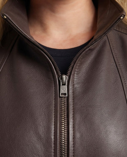 Women Fashion Faux Leather Jacket EVA-US