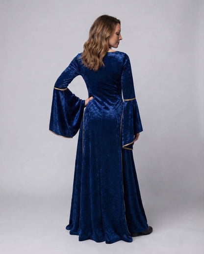 Women's elegant historical dress with flowing sleeves EVA-US