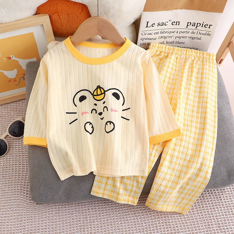 Kids Pajama Set, Cotton, 3/4 Sleeves, Summer