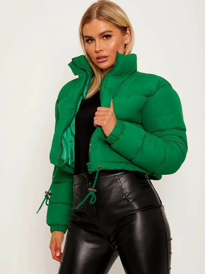 Padded women's quilted jacket in oversize look