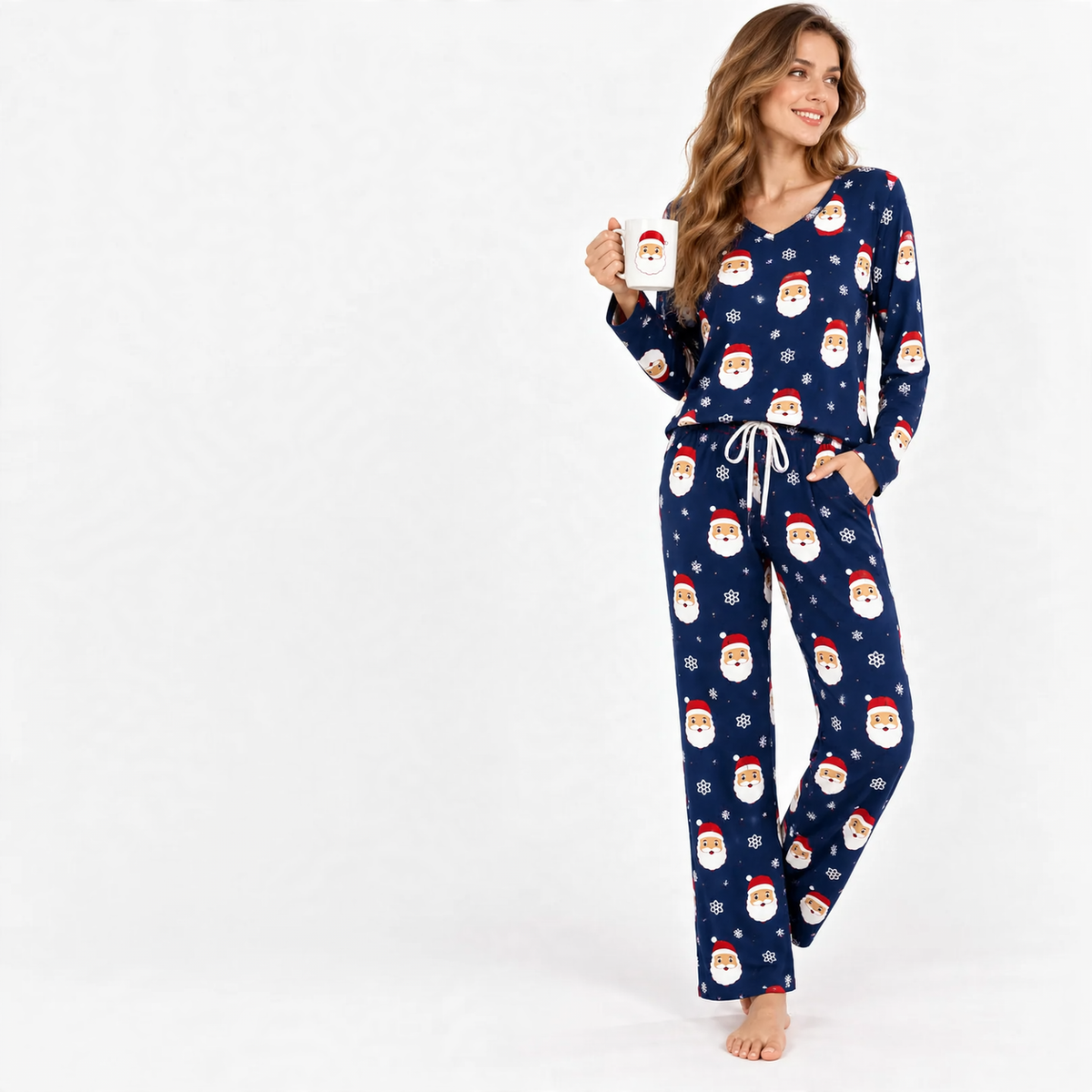 Women's loungewear set, 2-piece, with 3D Christmas print