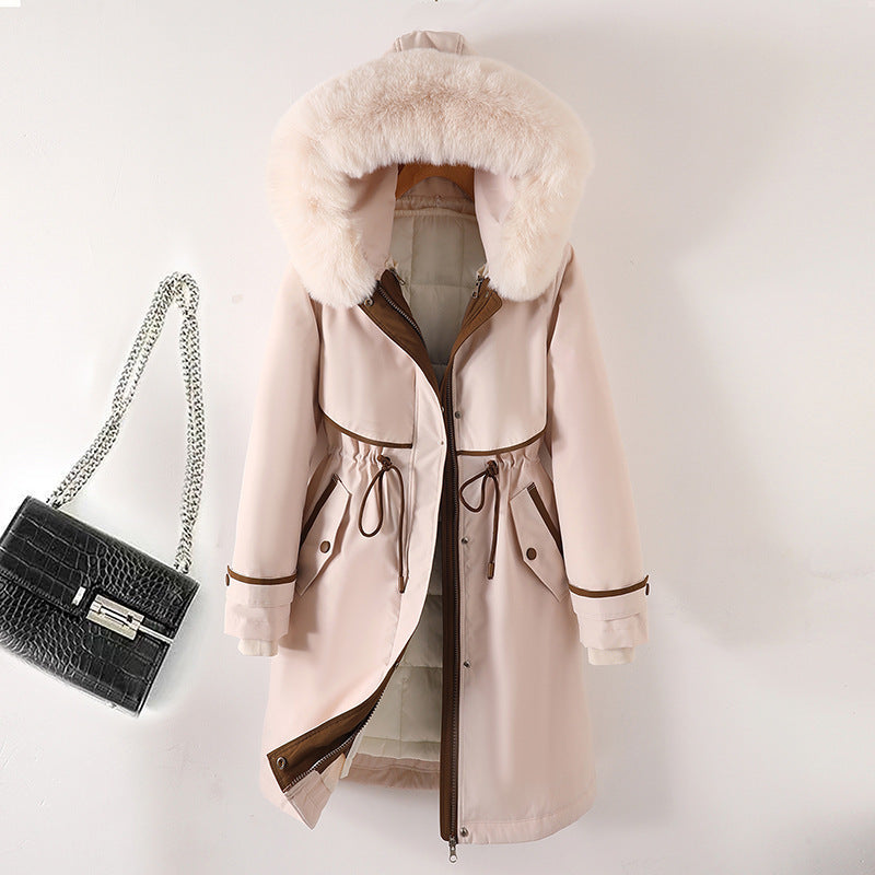 Ladies' parka, medium length, with removable inner lining