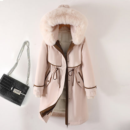 Ladies' parka, medium length, with removable inner lining