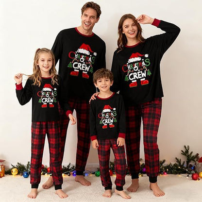 Christmas Family Pajama Set in Checkered Pattern