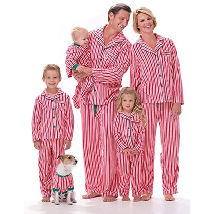 Family Pajama Set, Stripe Design, Christmas