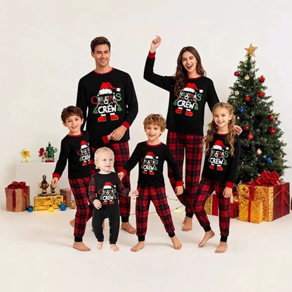 Christmas Family Pajama Set in Checkered Pattern