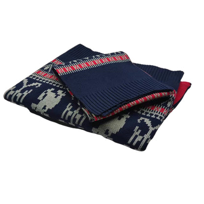 Unisex knit sweater with geometric pattern, stand collar