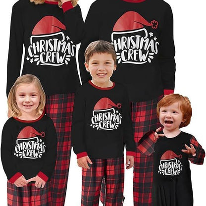 Christmas Pajama Set for the Family with Check Pattern