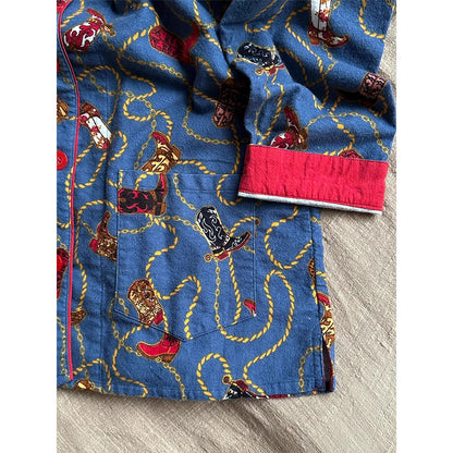 Ladies' house suit with cartoon print, long sleeve