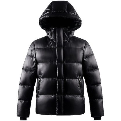 Short down jacket with white duck down
