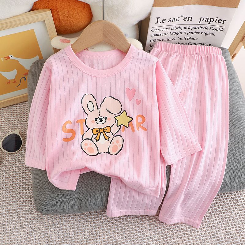 Kids Pajama Set, Cotton, 3/4 Sleeves, Summer