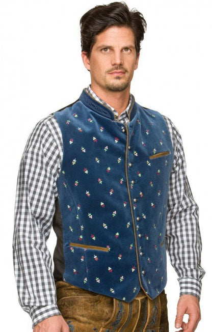 Men's traditional waistcoat with delicate embroidery EVA-US