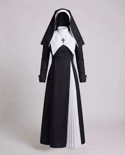 Women's Nun Costume with Cross and Hood EVA-US