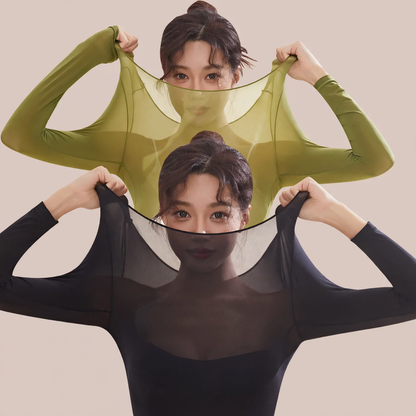 Light thermal underwear set for women, round neck
