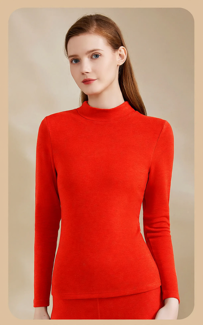 Pair thermal underwear set, lined, stand-up collar