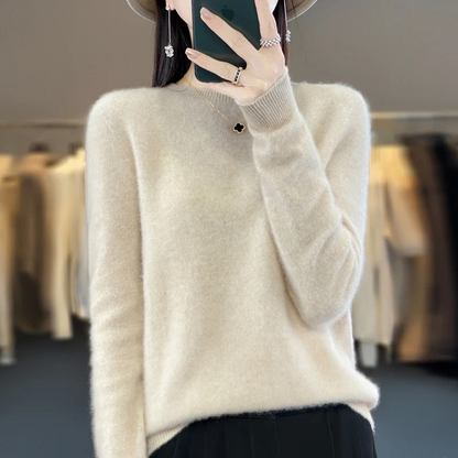 EVA-US | Cashmere Pullover Women's Stylish Crew Neck, Soft & Comfortable