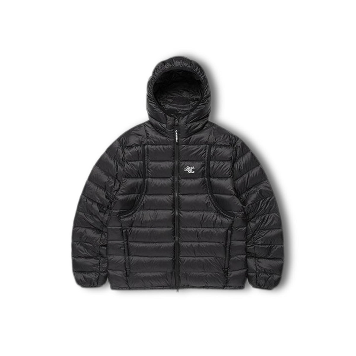 Light women's down jacket with hood