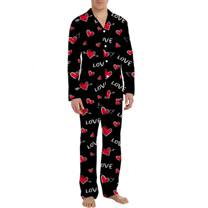 Men's Pajama Set, long-sleeved, festive