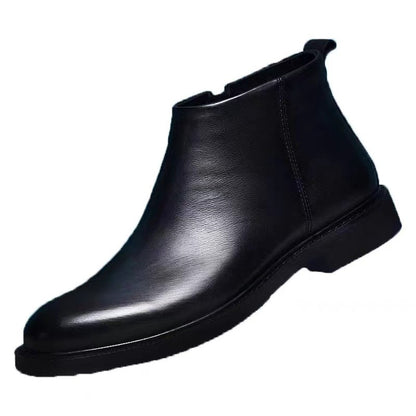 Men's Chelsea boots, simple design, synthetic leather